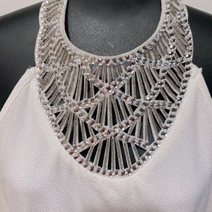 New Mode White Halter Top